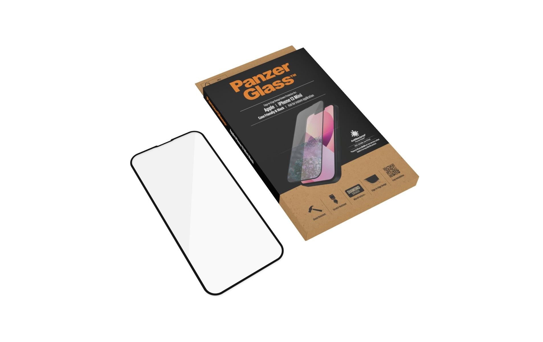 PanzerGlass Displayschutzglas – für Apple iPhone 13 mini, Hartglas, Transparent – 1er-Pack
