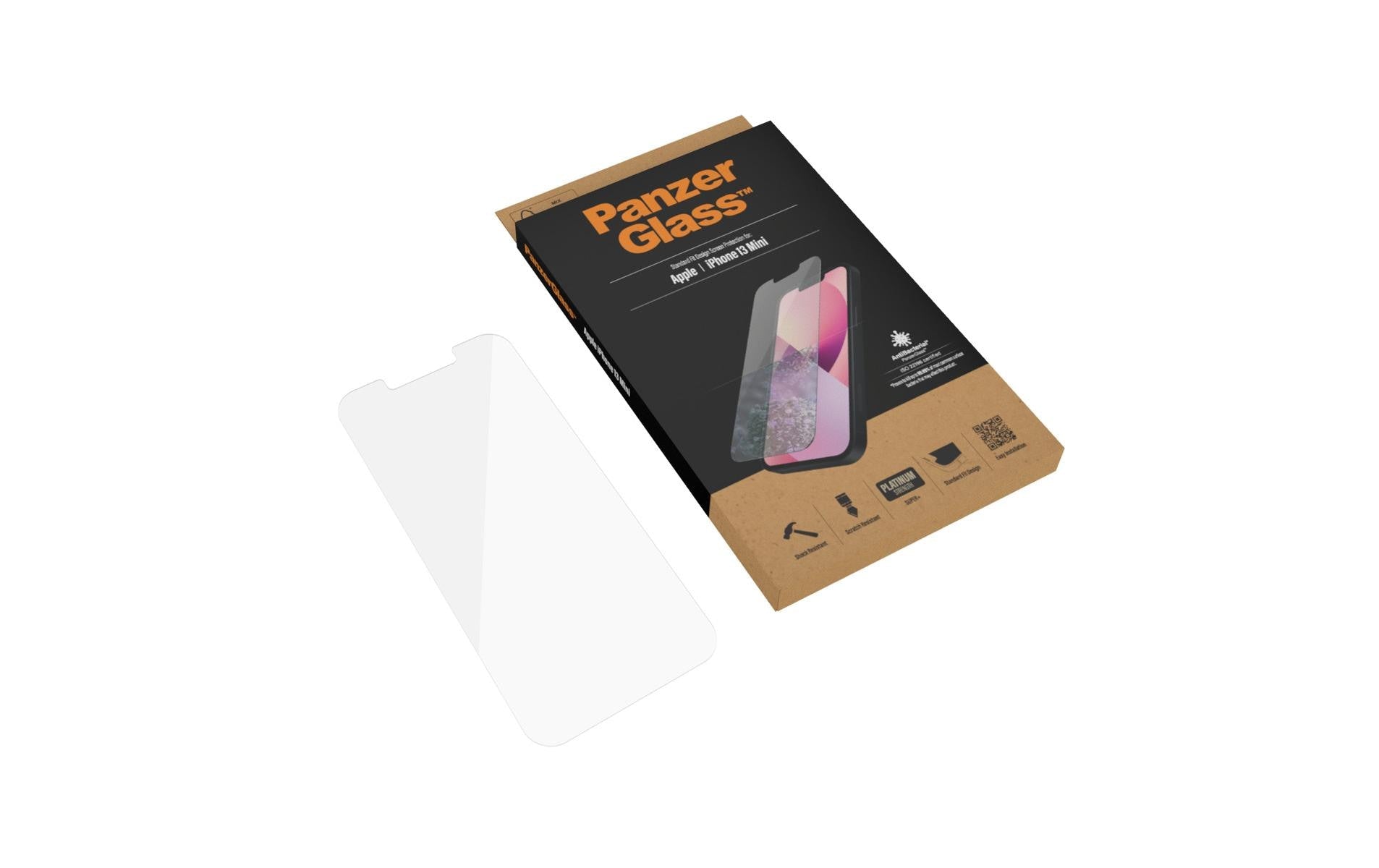 PanzerGlass Displayschutz (Panzerglas), Antibakteriell – für iPhone 13 mini