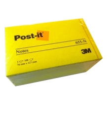 Post-it Haftnotizen – 127×76 mm – Neongelb, 100 Blatt, PEFC