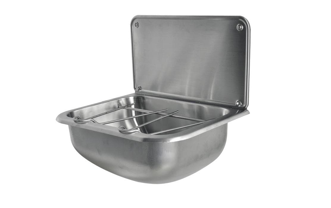 Diaqua Waschbecken – 45,6×34×21 cm, Edelstahl, Wandmontiert