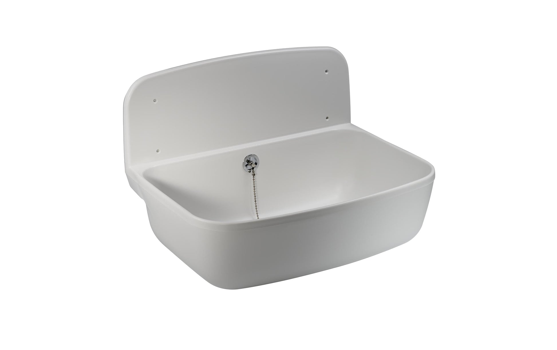 Diaqua Wand-Spülbecken – 495 × 395 × 345 mm, Kunststoff, Weiss, für Waschküche