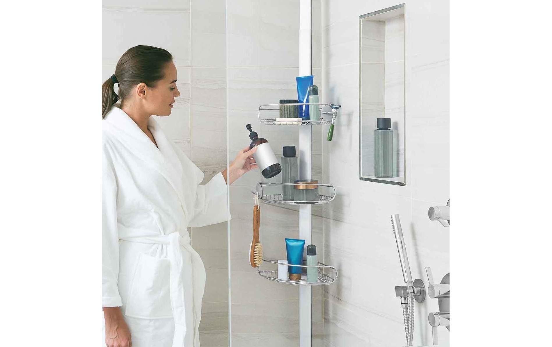 simplehuman BT1109DC Garderobenständer – Aluminium/Edelstahl – Silber – H 1524–2438 mm – mit Klemmen