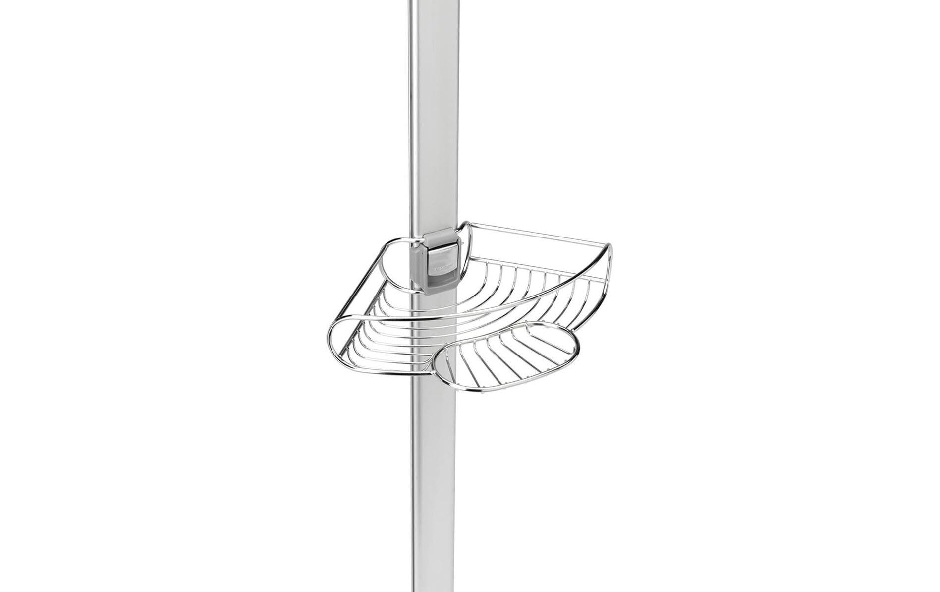 simplehuman BT1109DC Garderobenständer – Aluminium/Edelstahl – Silber – H 1524–2438 mm – mit Klemmen