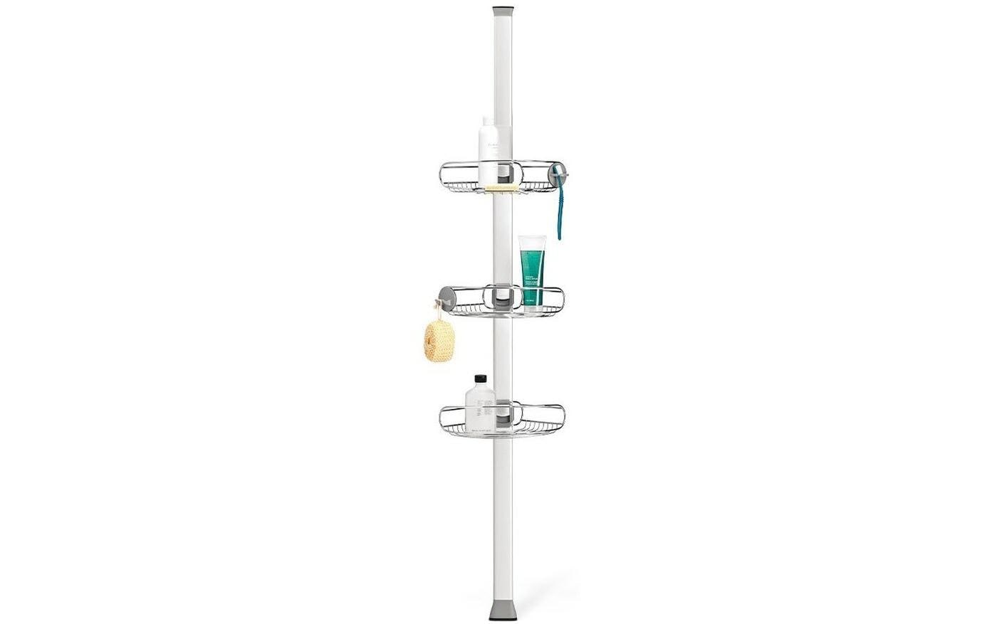 simplehuman BT1109DC Garderobenständer – Aluminium/Edelstahl – Silber – H 1524–2438 mm – mit Klemmen