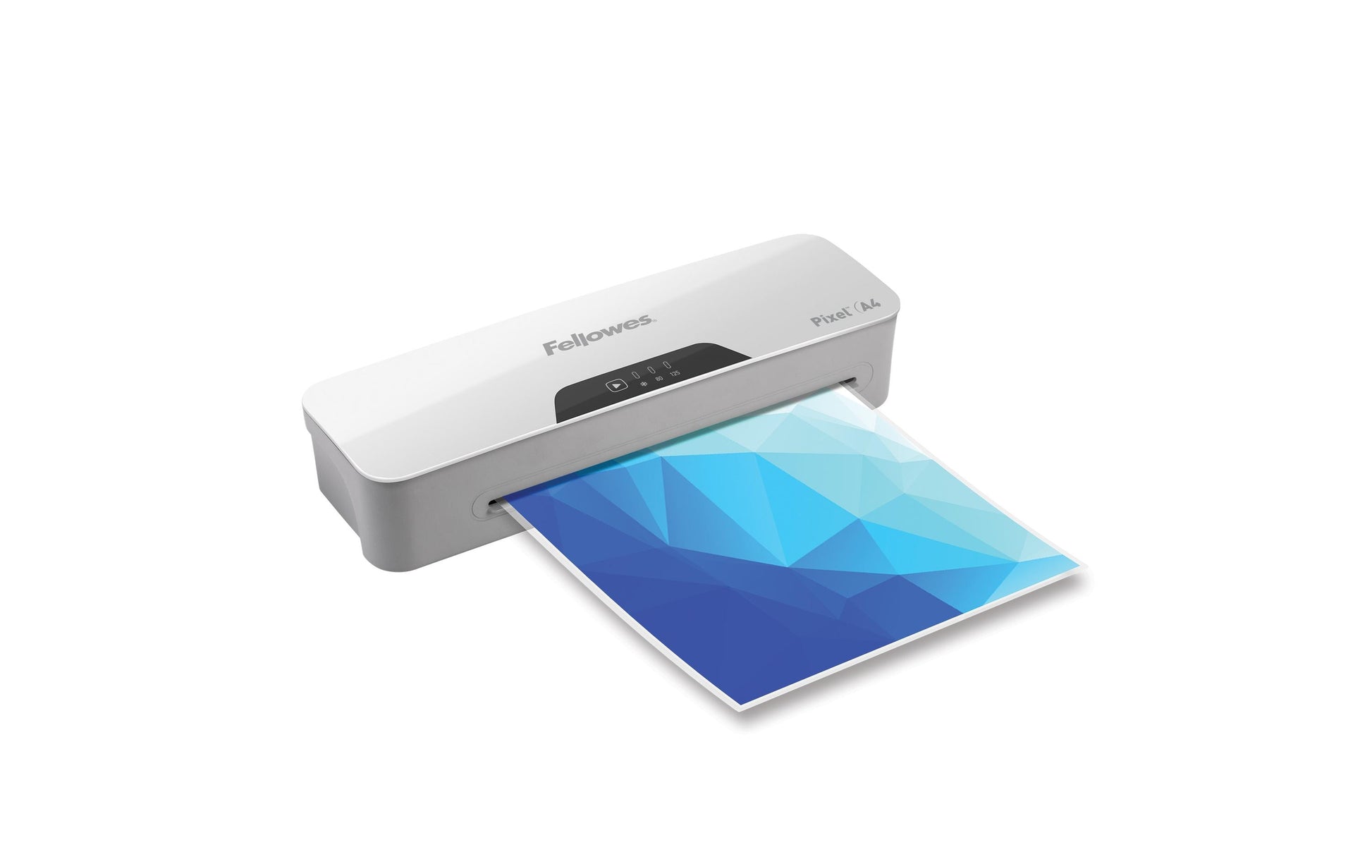 Fellowes Pixel Laminiergerät A4 – Kaltlaminierer, bis 125 µm, 2 Rollen, 300 mm/min, weiss/grau