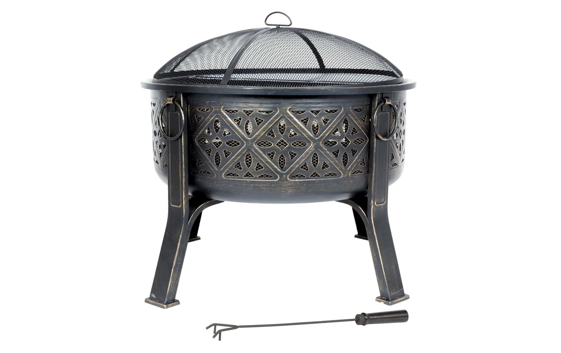 La Hacienda Moreque Feuerschale – Ø 76 × 68 cm – Stahl, bronze