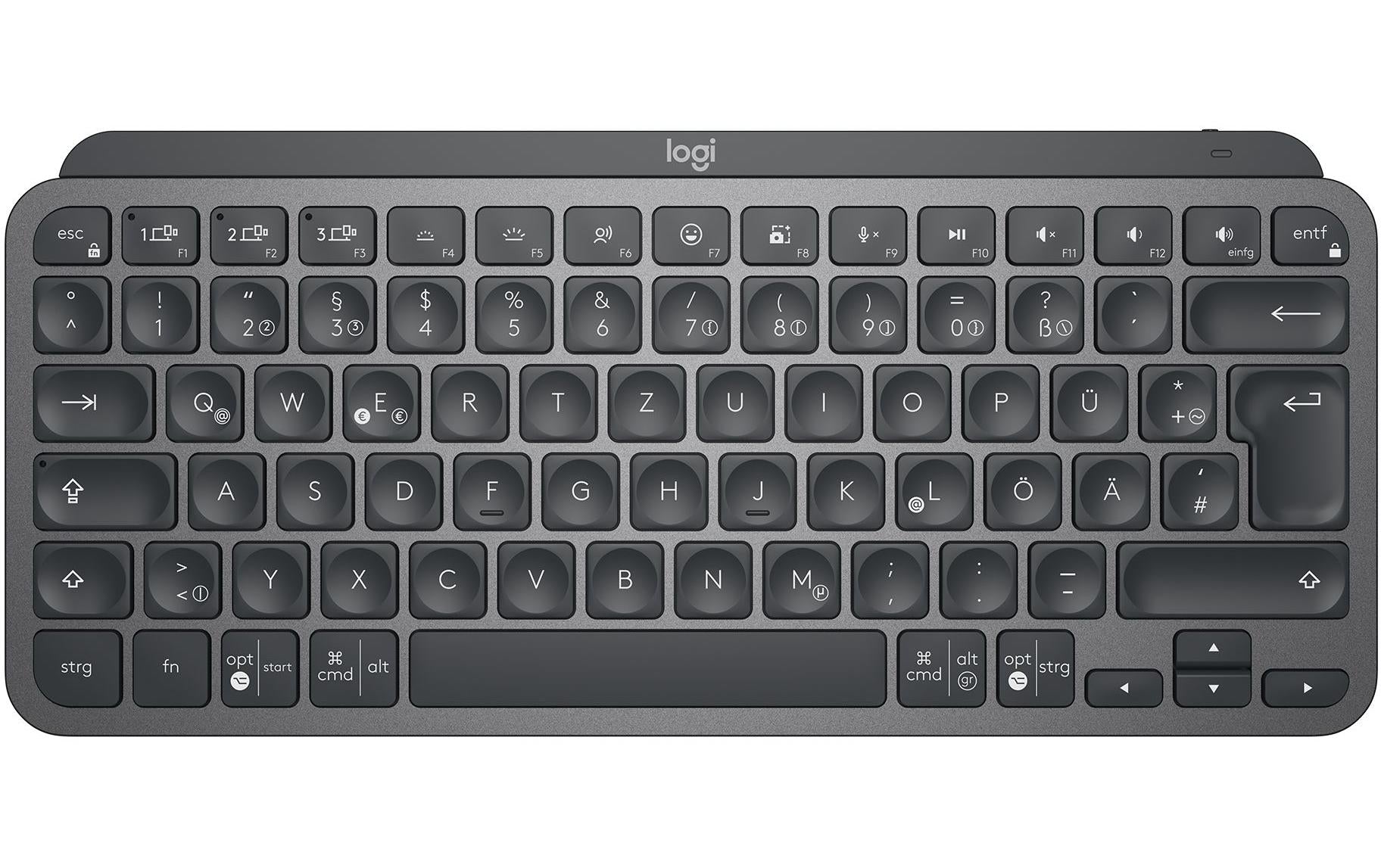 Logitech MX Keys Mini – Mini Tastatur – Bluetooth & 2,4 GHz – QWERTY (US-INT) – für Logi Bolt USB-Empfänger