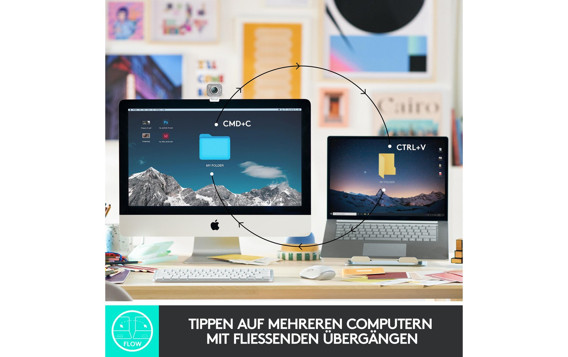 Logitech MX Keys Mini – Mini Tastatur – Bluetooth & 2,4 GHz – QWERTY (US-INT) – für Logi Bolt USB-Empfänger