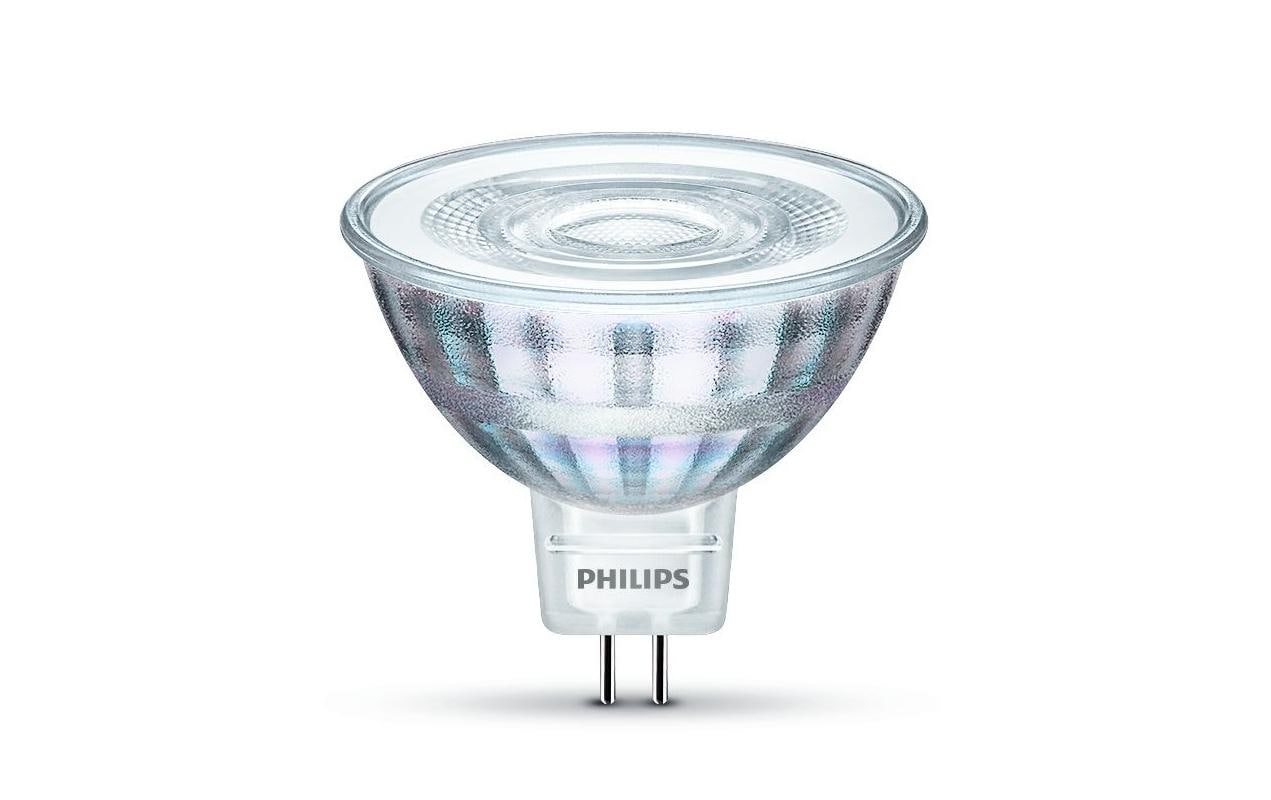 Philips by Signify Philips LED-Reflektor MR16 GU5.3 – Neutralweiss 4000 K, 390 lm, 4,4 W, 36° – 1 Stk., Silber
