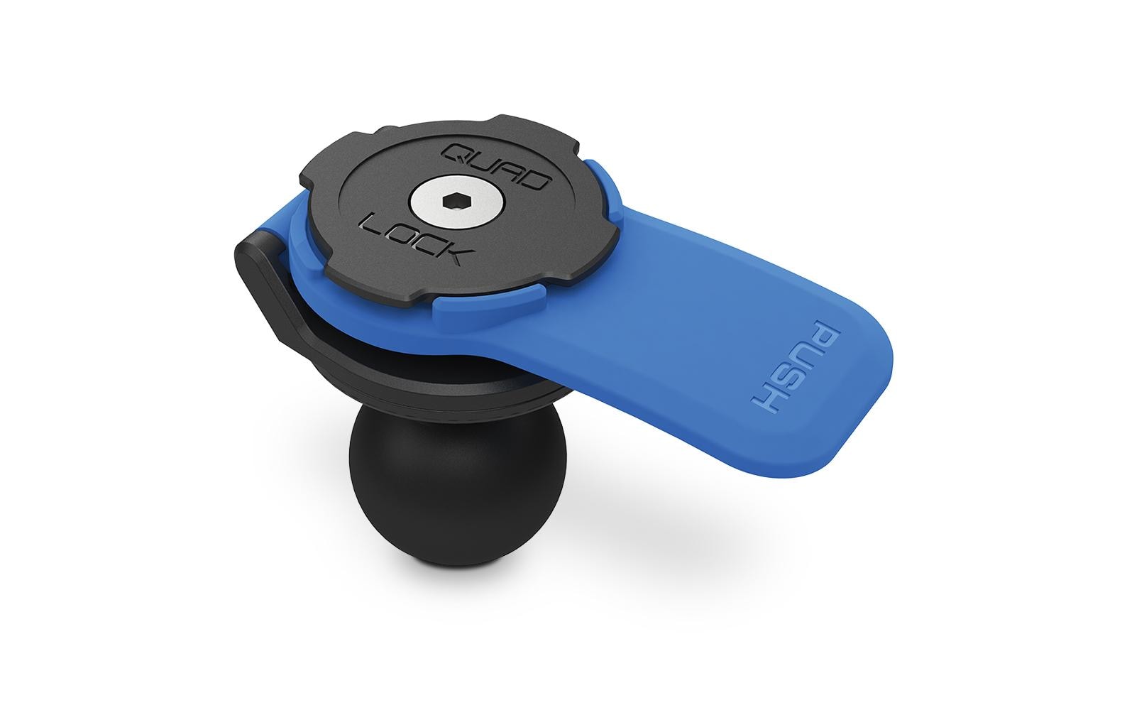 Quad Lock 1" Kugeladapter – für Quad Lock – Schwarz/Blau, Nylon/Edelstahl