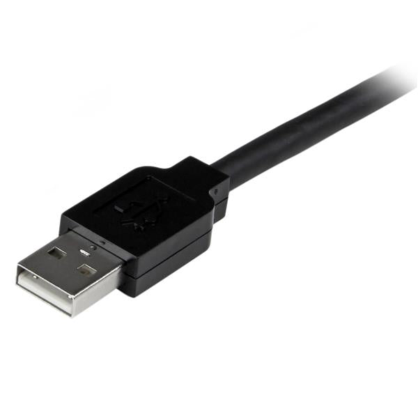 StarTech.com USB-A Verlängerungskabel (Stecker auf Buchse) – USB 2.0 (480 Mbit/s) – 20 m – Aktiv – Schwarz