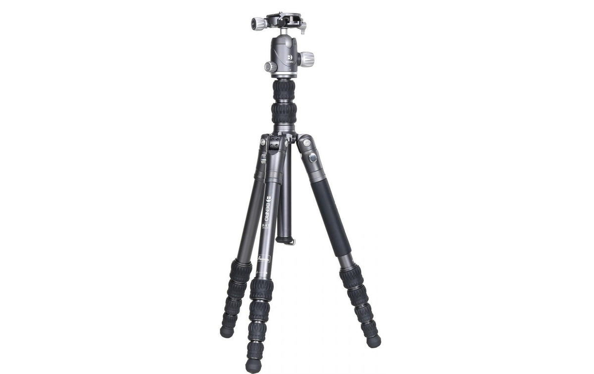 Benro FBAT05AVX20 Bat Stativ – bis 140,5 cm – 10 kg Traglast – Aluminium, 5 Sektionen, Kugelkopf