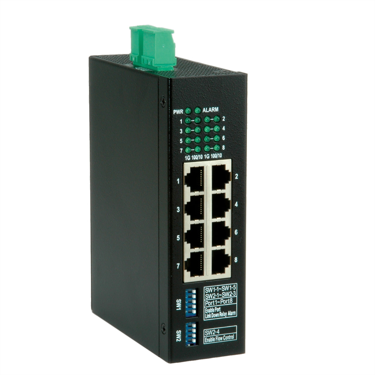 ROLINE Unmanaged Switch – 8× 1G, Hutschiene