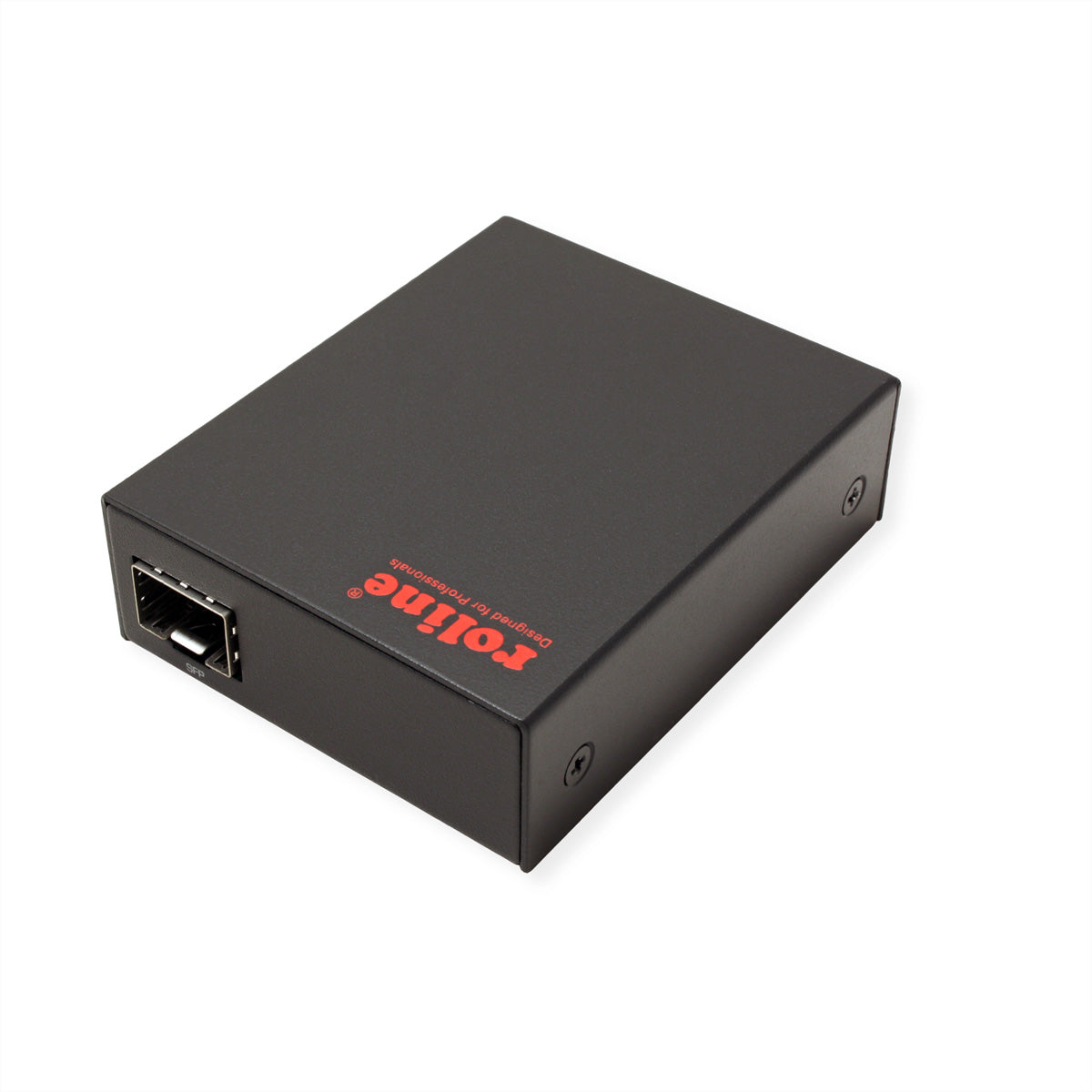 ROLINE Medienkonverter RJ-45 zu SFP – 10/100/1000 Mbit/s zu 1 Gbit/s, Jumbo Frames, 5 V DC, Schwarz
