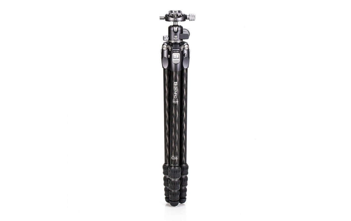 Benro TTOR14CGX25 Tortoise Dreibeinstativ – Carbon, 129 cm, 10 kg Traglast, 4 Sektionen, Kugelkopf