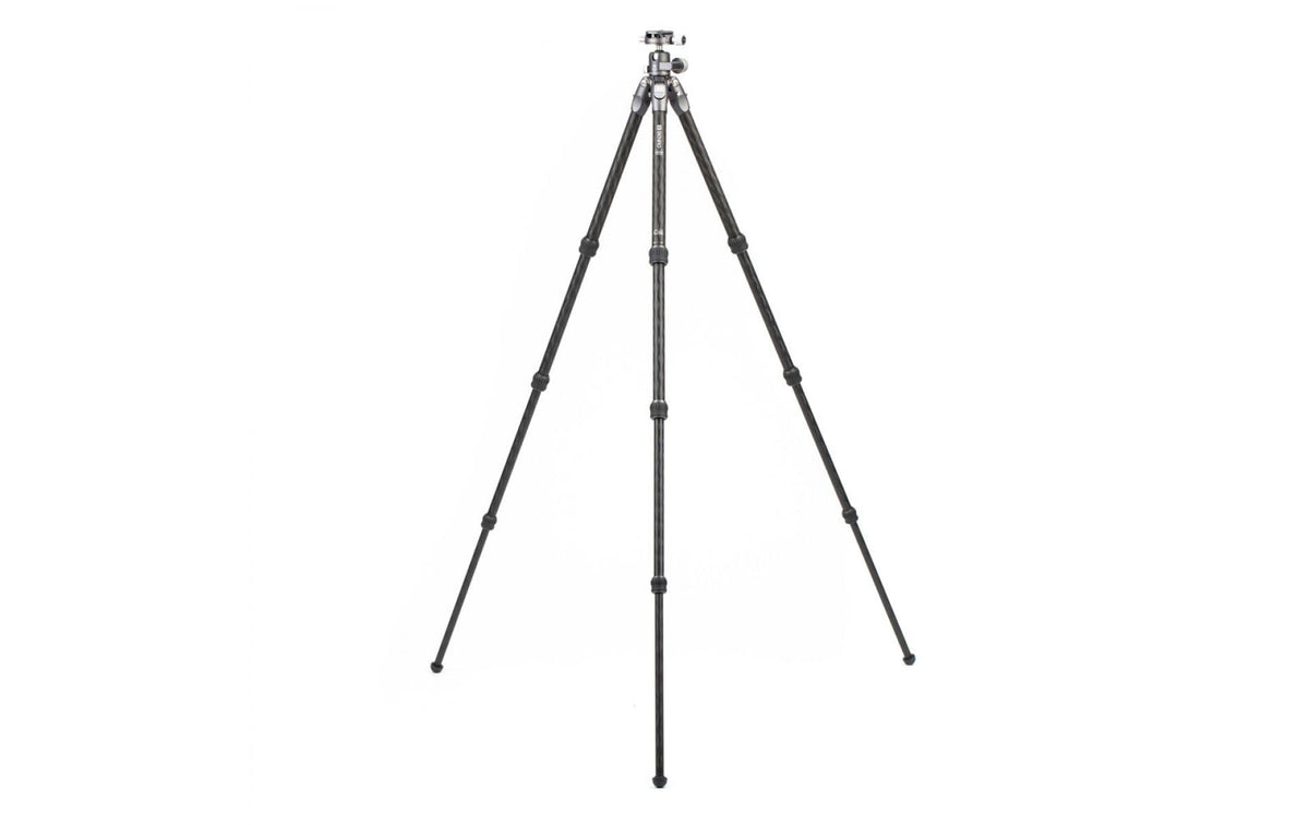 Benro TTOR14CGX25 Tortoise Dreibeinstativ – Carbon, 129 cm, 10 kg Traglast, 4 Sektionen, Kugelkopf