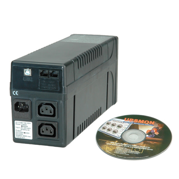 VALUE UPS 400 USV 0,4 kVA/240 W Line-Interaktiv – Tower – C13×2, Eingang IEC C14, USB, schwarz