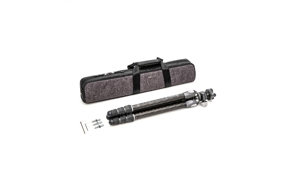 Benro TTOR24CGX30 Tortoise Stativ – Carbon, 4 Sektionen, 129,5 cm, Tragkraft 14 kg – für 1/4" und 3/8" Gewinde
