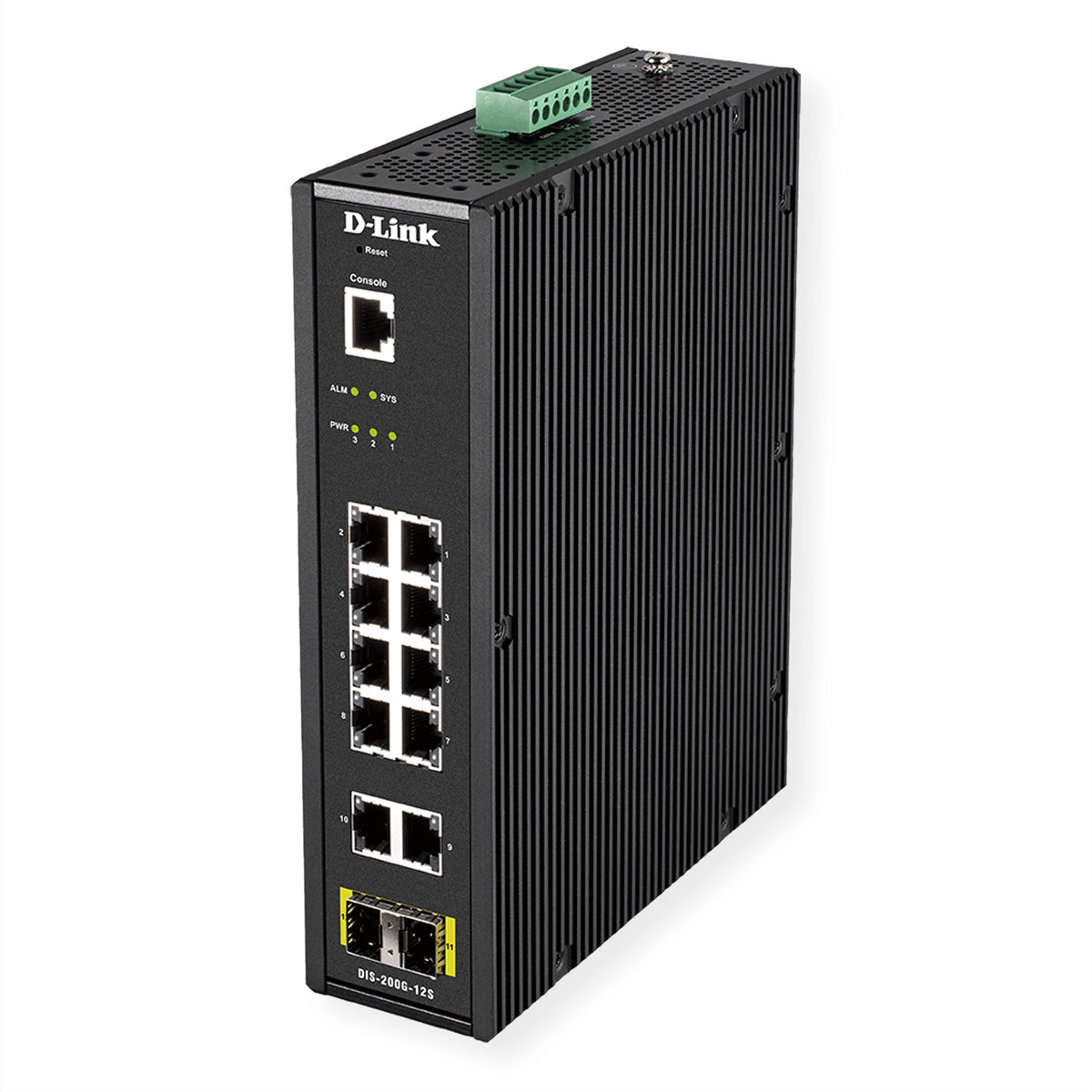 D-Link DIS-200G-12S – Managed L2 Switch – 10× 1G, 2× SFP, 19" Rack