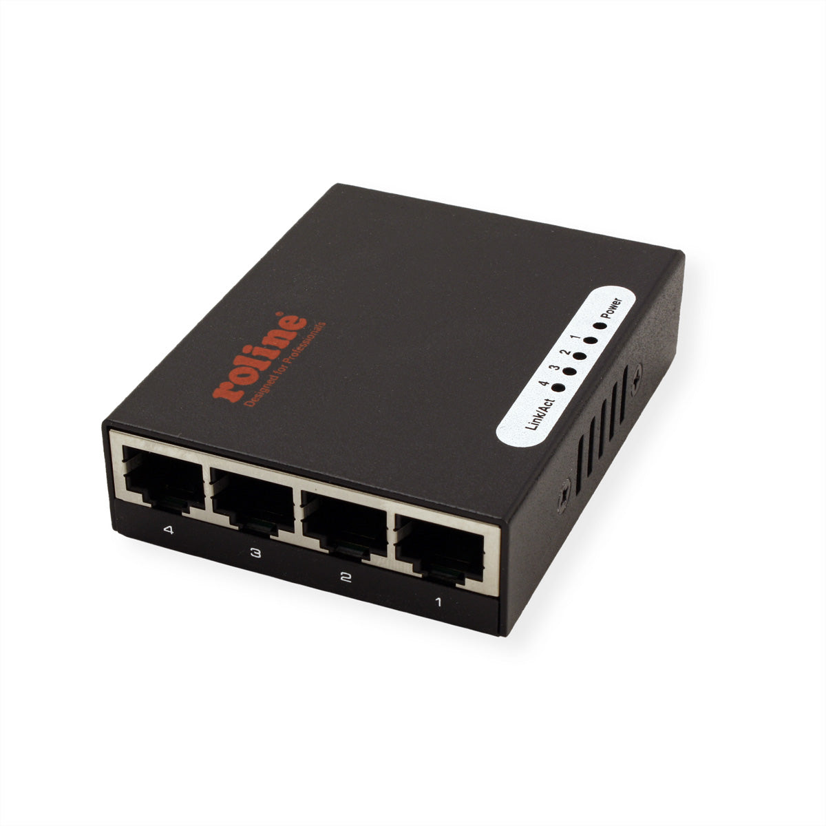 ROLINE Pocket – Unmanaged Switch – 4× 1G, Desktop, Schwarz
