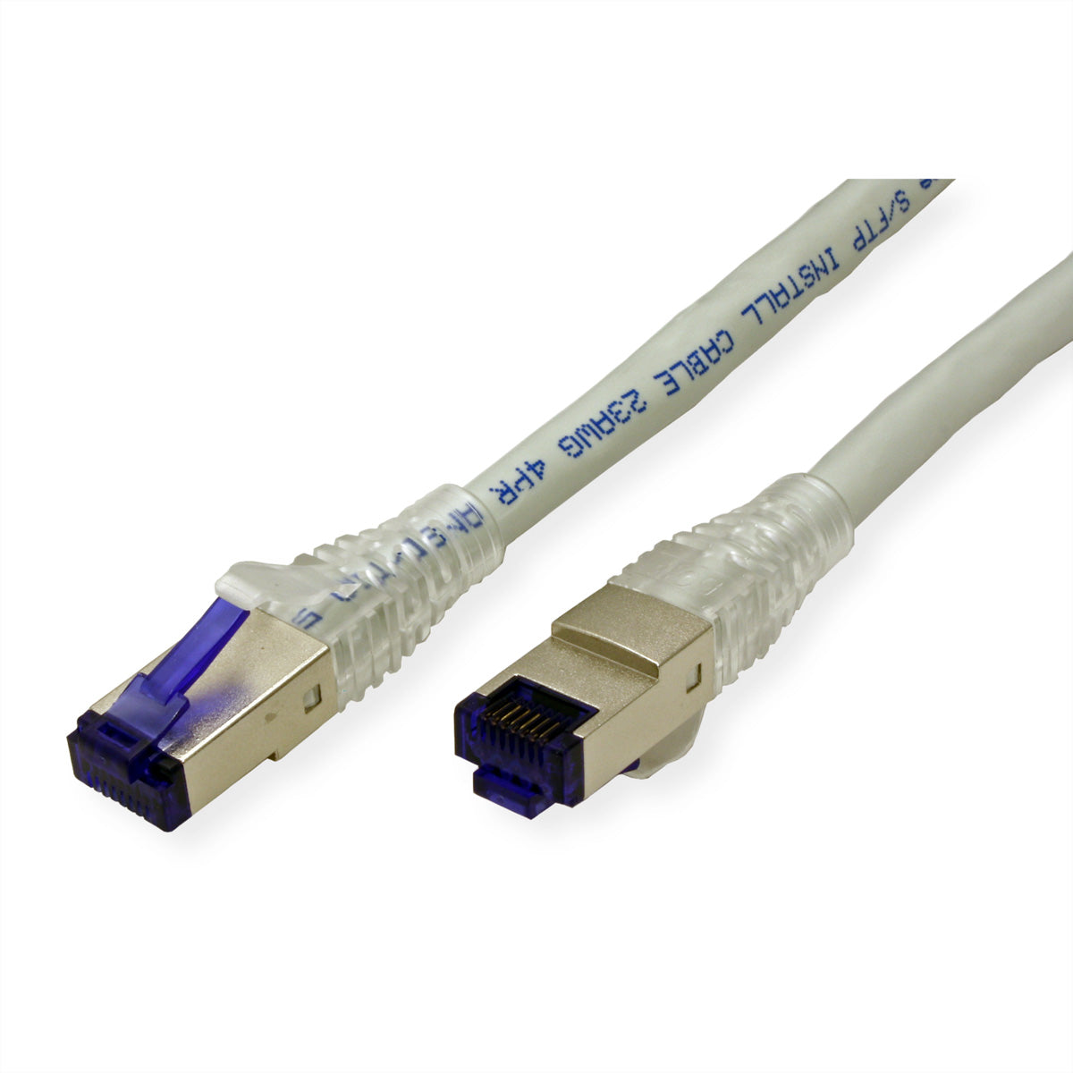 ROLINE Patchkabel – Cat6A (Klasse EA) S/FTP (PiMF), 50 m, Grau, RJ-45