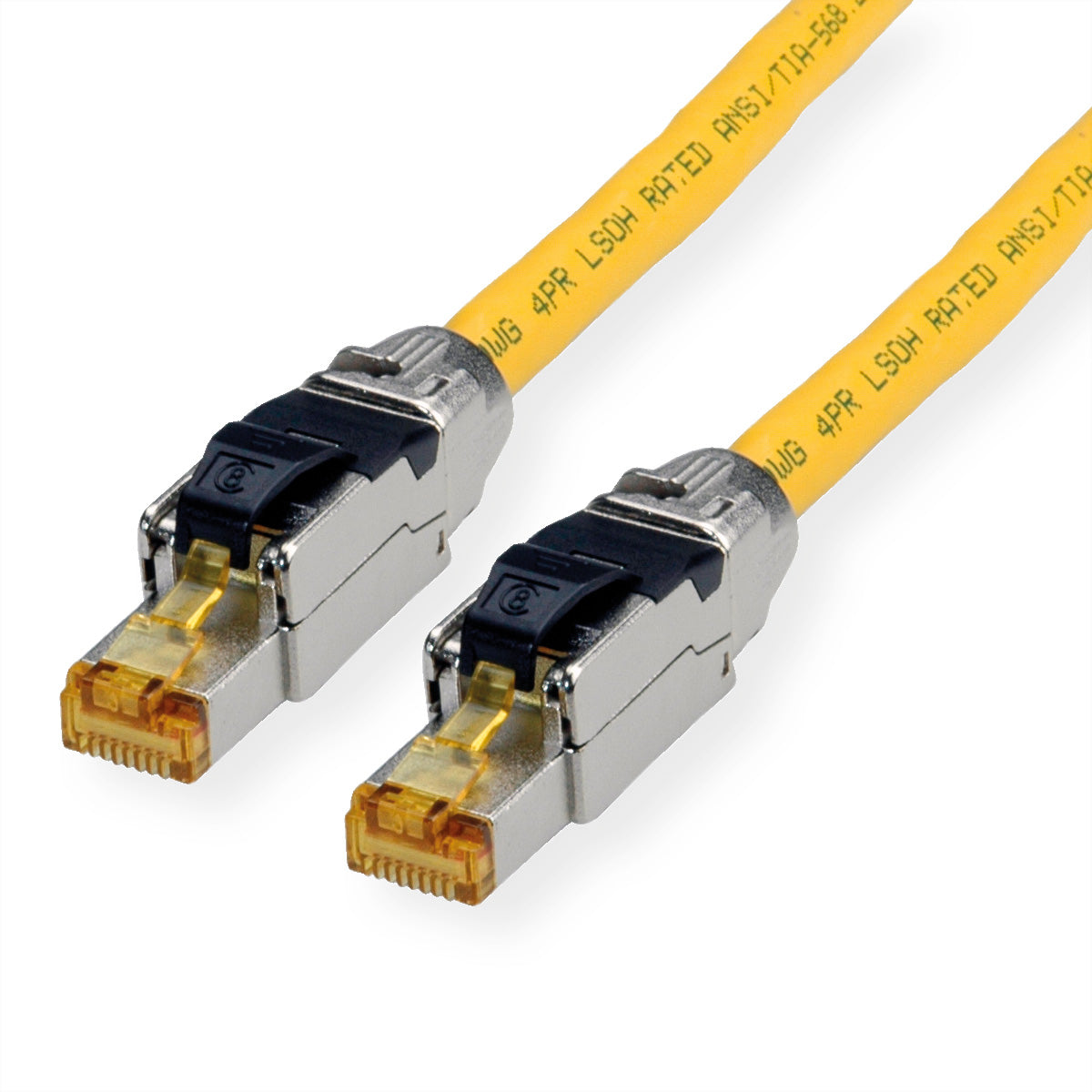ROLINE Patchkabel – Cat8.1 S/FTP (PiMF), 2 m, Gelb, LSOH, RJ-45