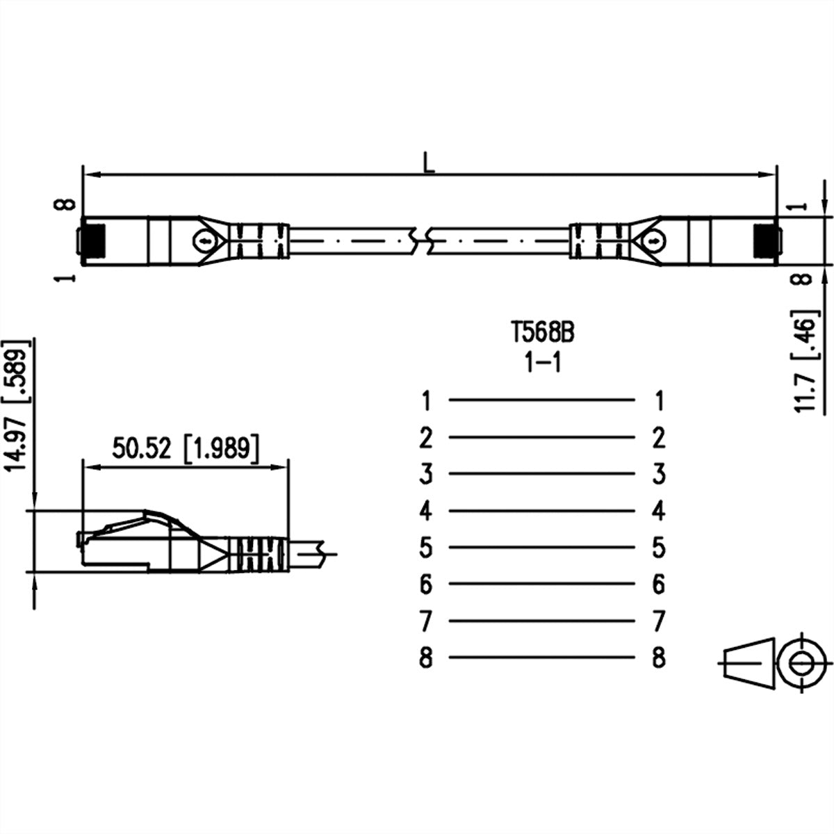 METZ CONNECT Patchkabel – Cat6A S/FTP, 90 m, schwarz, LSOH, RJ-45