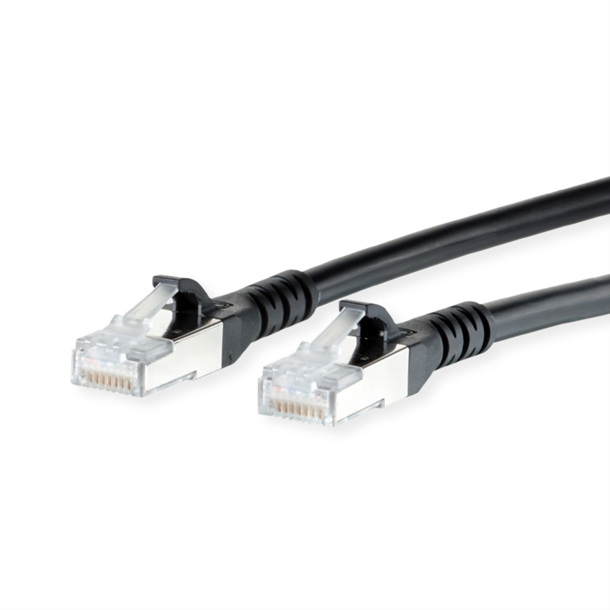 METZ CONNECT Patchkabel Cat6A – S/FTP, 80 m, Schwarz, LSZH, RJ‑45