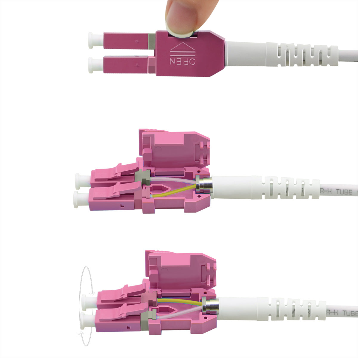 ROLINE LWL-Patchkabel – LC–LC, Multimode (OM4), 10 Gbit/s, 15 m