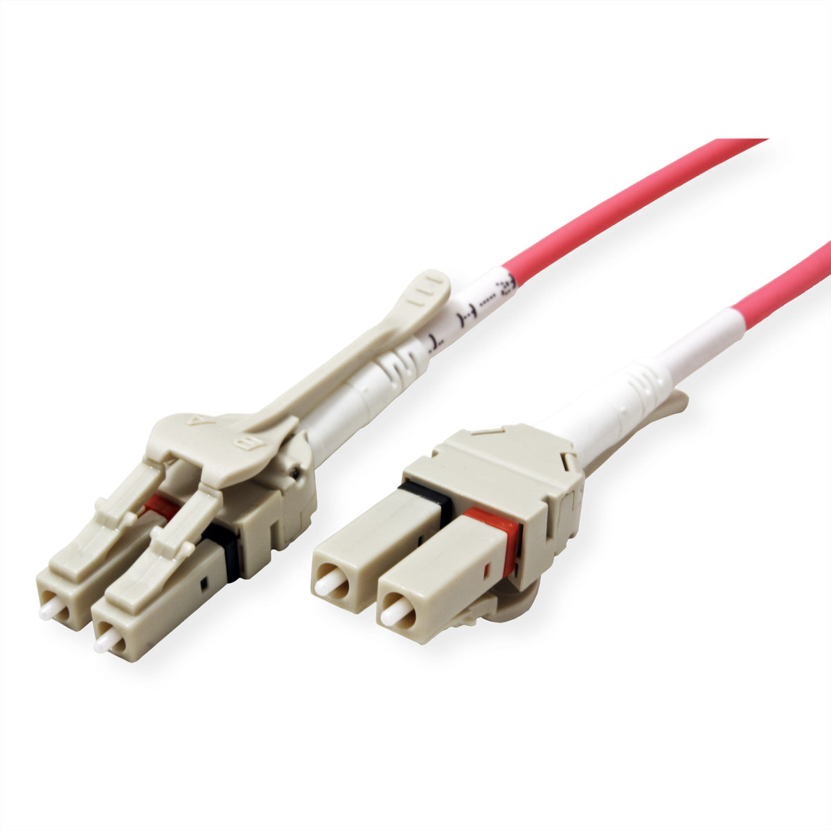 ROLINE LWL-Patchkabel – LC–LC, Multi-Mode (50/125 µm, OM4), 15 m, violett, LSOH
