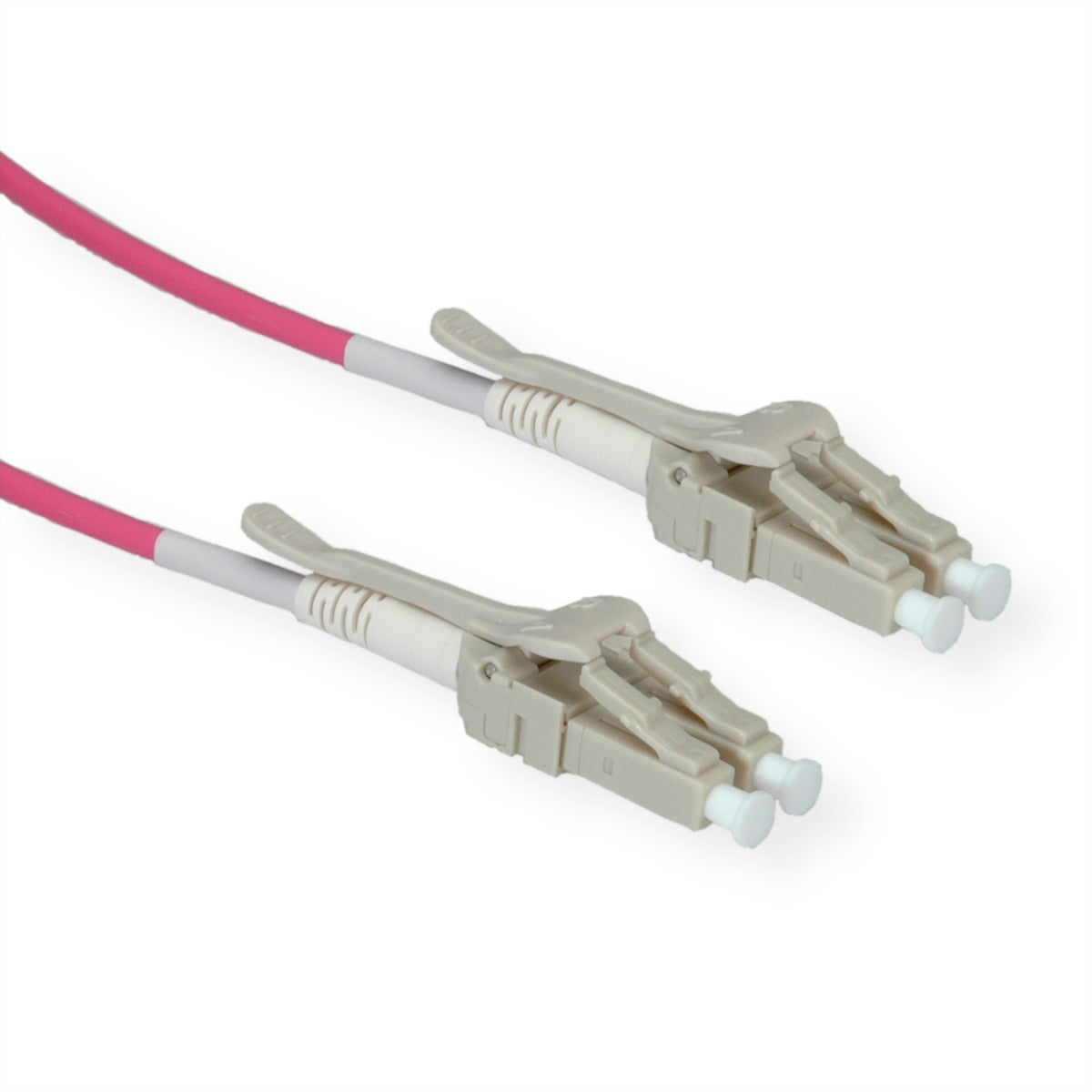 ROLINE LWL-Patchkabel – LC–LC, Multi-Mode (50/125 µm, OM4), 15 m, violett, LSOH