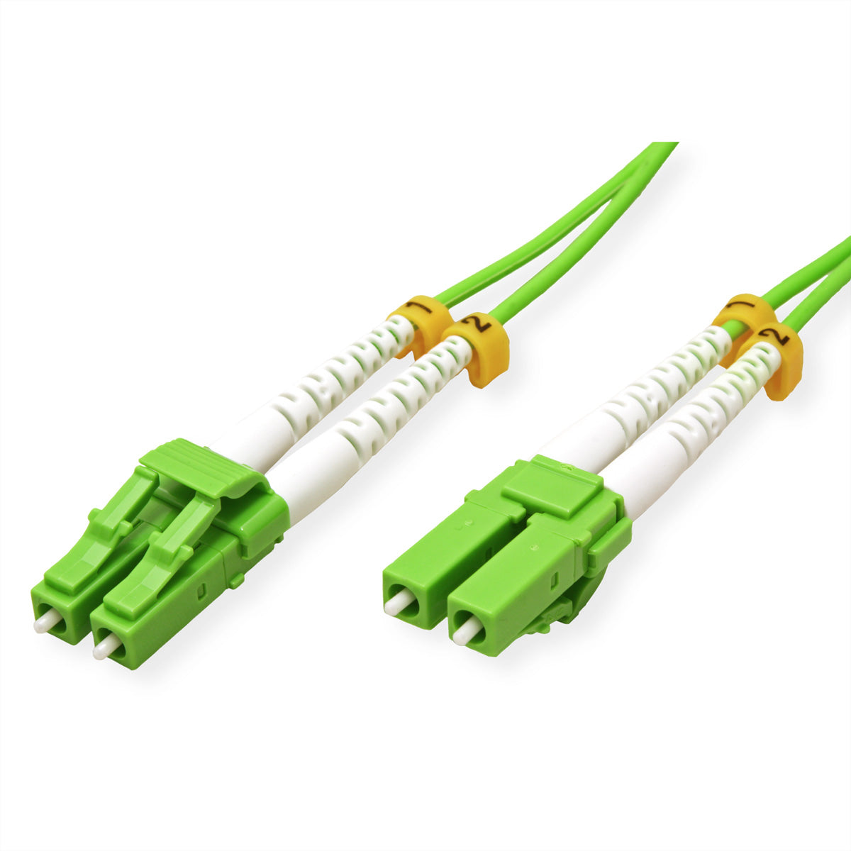 ROLINE LWL-Patchkabel – LC-LC, Multimode OM5 (50/125 µm), 7 m, grün