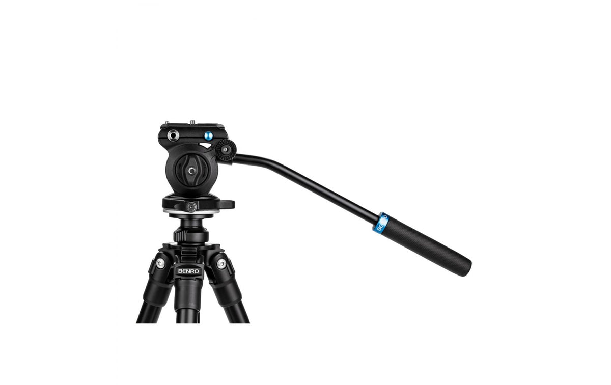 Benro S2PRO Videokopf – Flüssigkeitskopf, Traglast 2,5 kg, Pan 360°, −70–90° Neigung, 1/4″ Stativgewinde