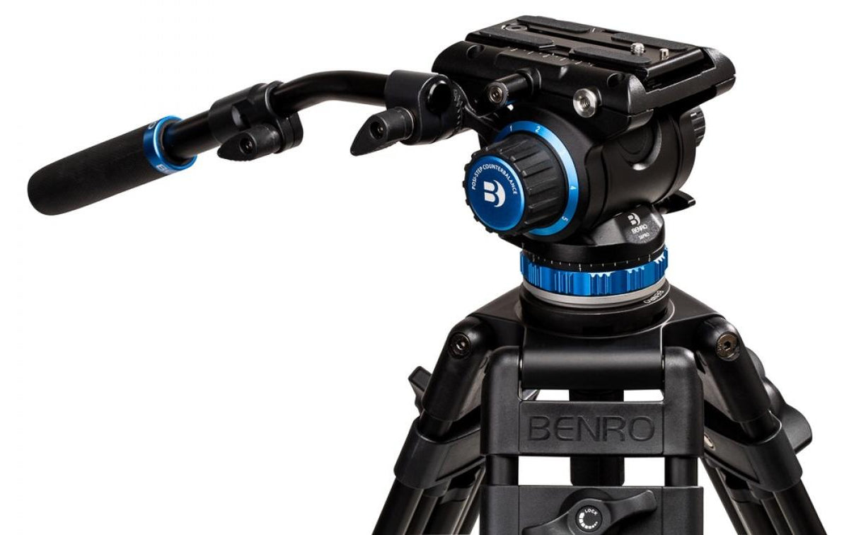 Benro S6PRO Videokopf – Flüssigkeitskopf, Traglast 6 kg – für 1/4" Stativgewinde – Schwarz