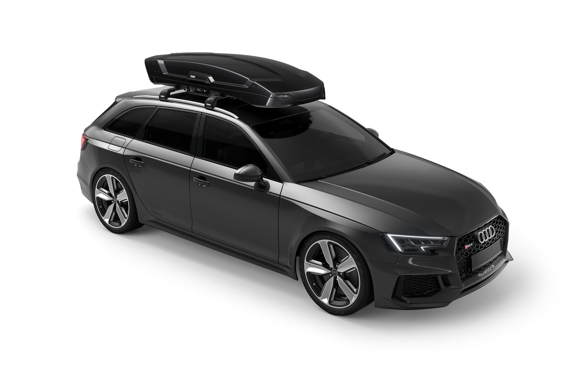 Thule Dachbox Vector M – 360 l, abschliessbar – für WingBar Evo/ProBar Evo/WingBar und andere – schwarz metallic