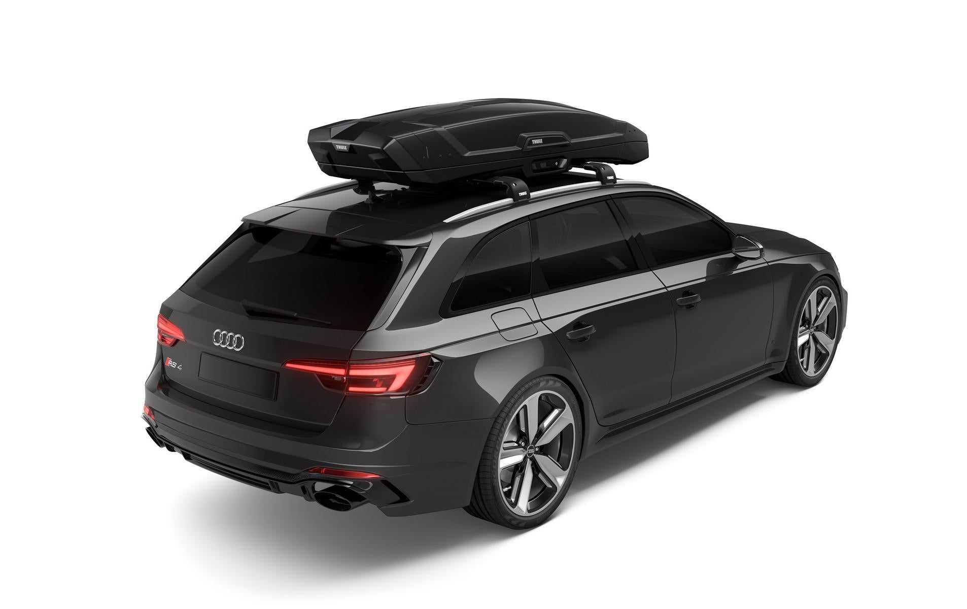 Thule Dachbox Vector M – 360 l, abschliessbar – für WingBar Evo/ProBar Evo/WingBar und andere – schwarz metallic