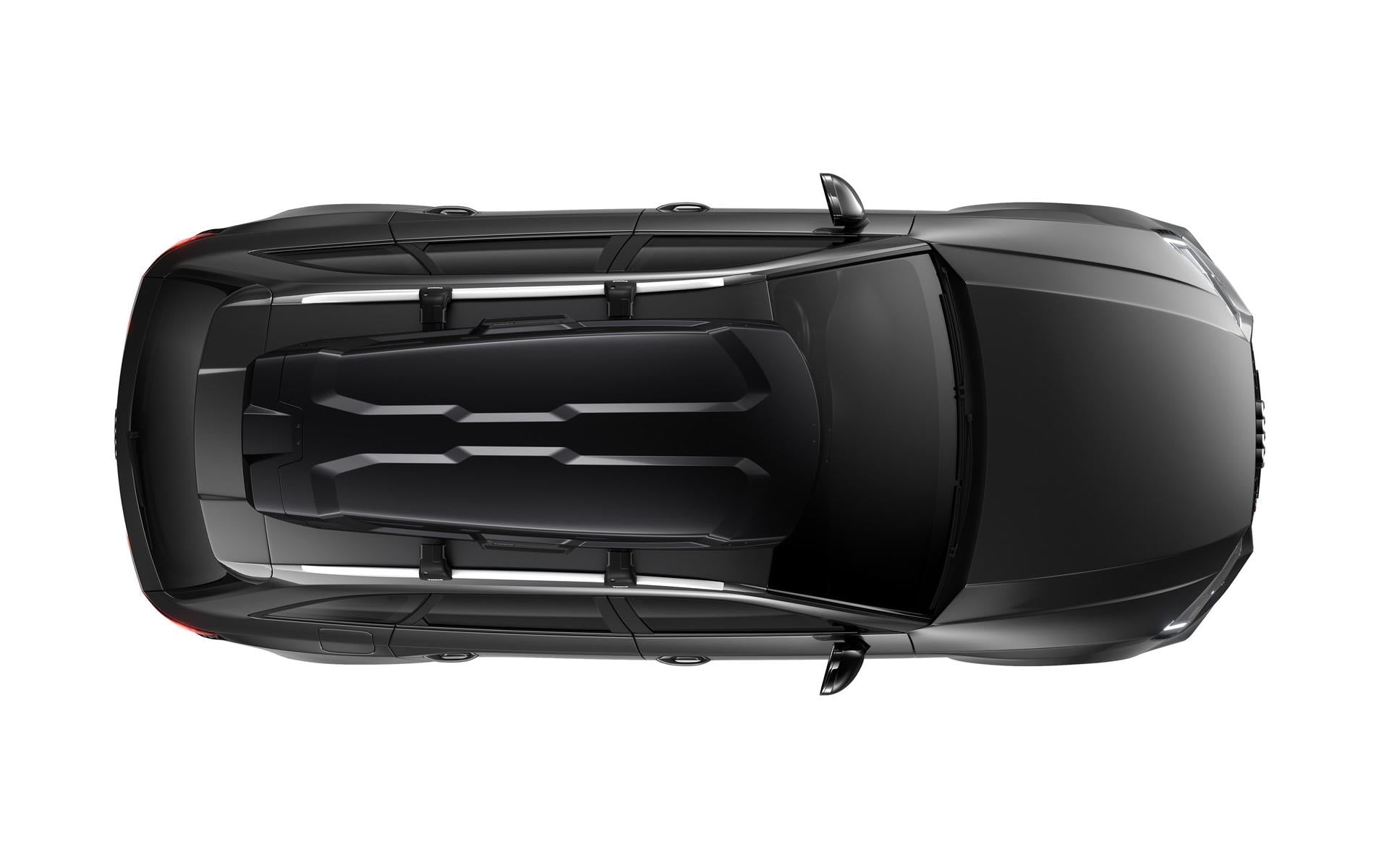Thule Dachbox Vector M – 360 l, abschliessbar – für WingBar Evo/ProBar Evo/WingBar und andere – schwarz metallic
