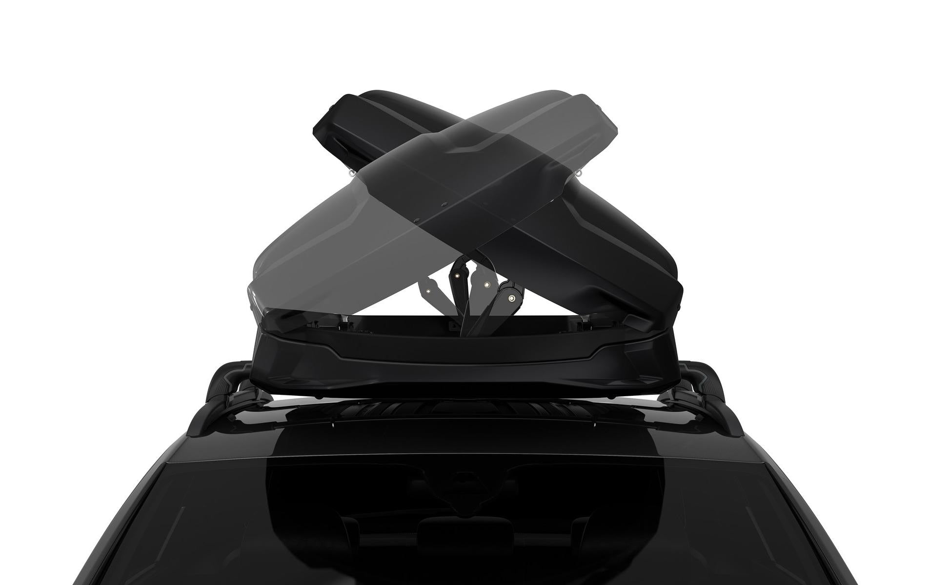 Thule Dachbox Vector M – 360 l, abschliessbar – für WingBar Evo/ProBar Evo/WingBar und andere – schwarz metallic