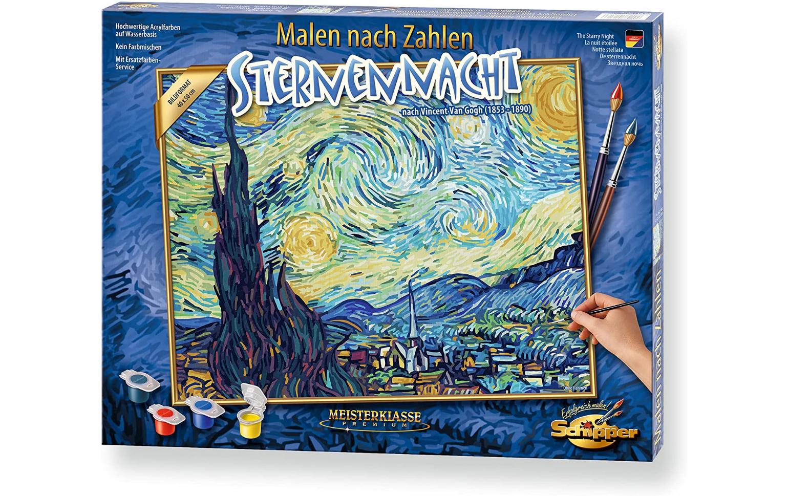 Schipper Sternennacht – Malen-nach-Zahlen-Set – 50 × 40 cm – Acrylfarbe – ab 8 Jahren