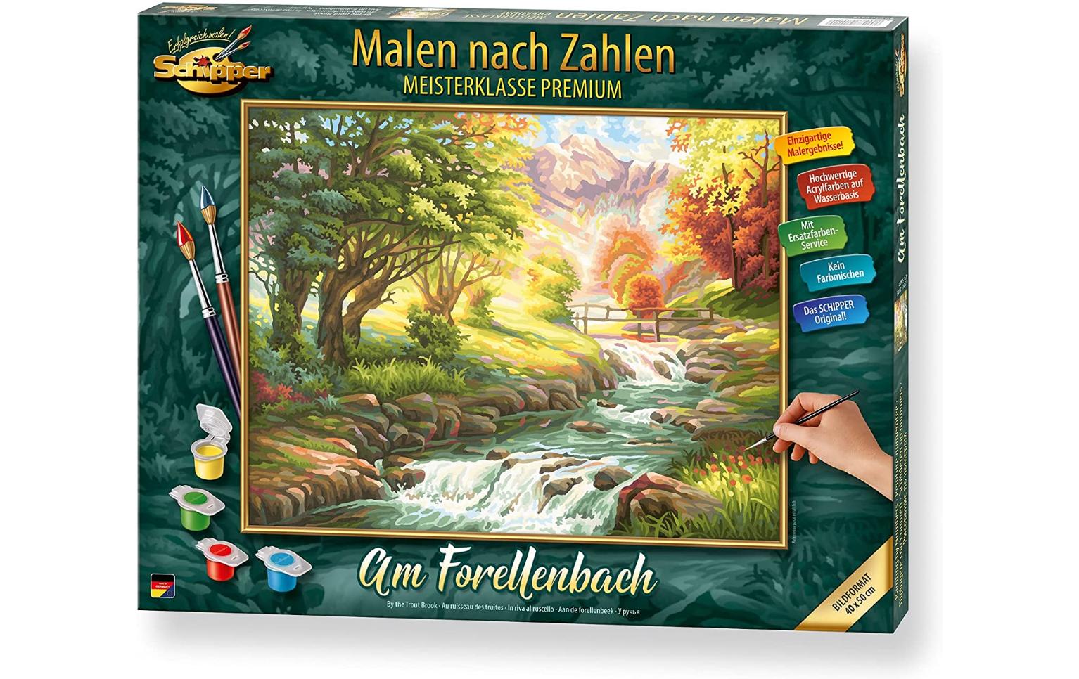 Schipper Malen-nach-Zahlen-Set – Berglandschaft – 40 × 50 cm – Acrylfarbe – ab 8 Jahren