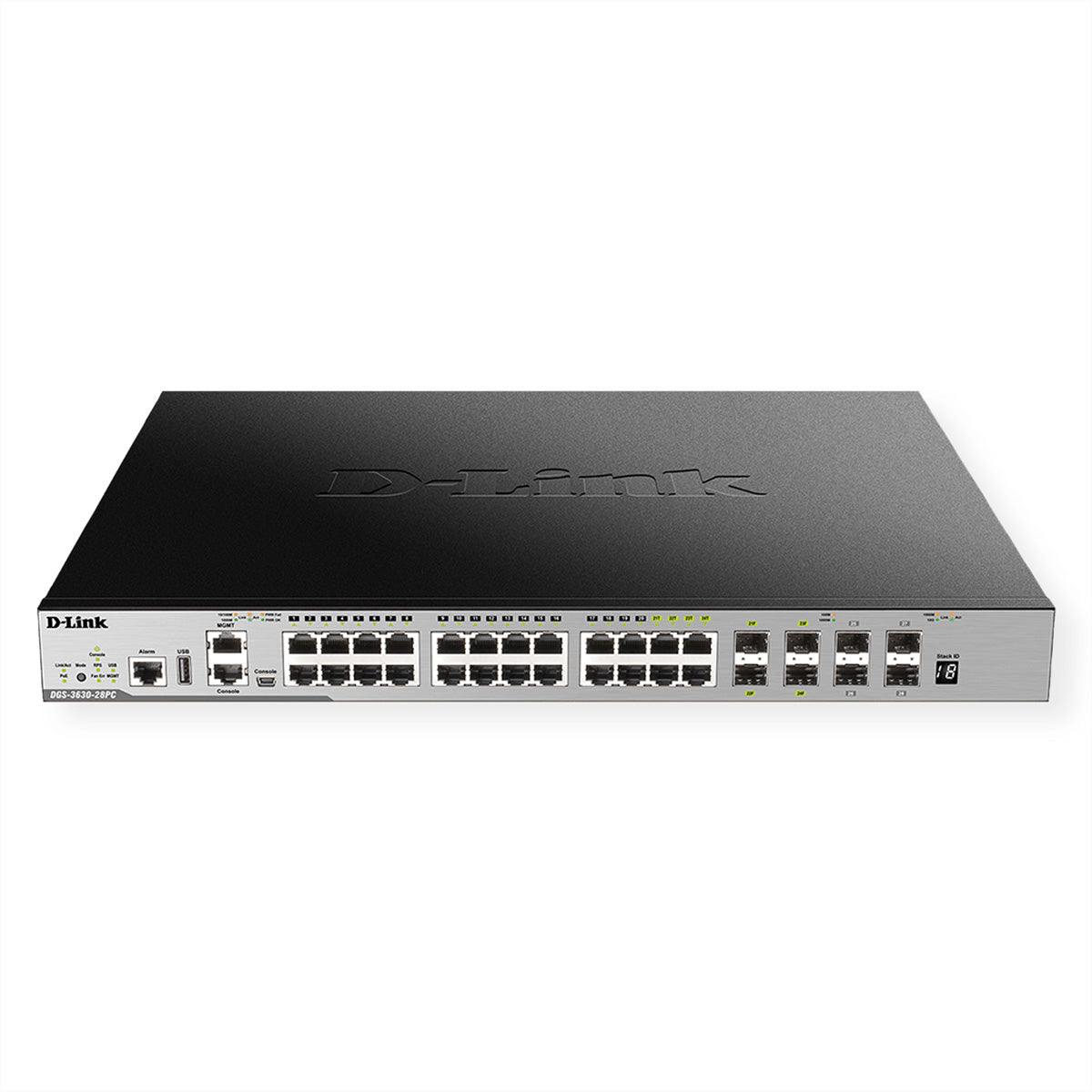 D-Link DGS-3630-28PC/SI/E – Managed Switch – 28×GbE, L3, PoE, 1U