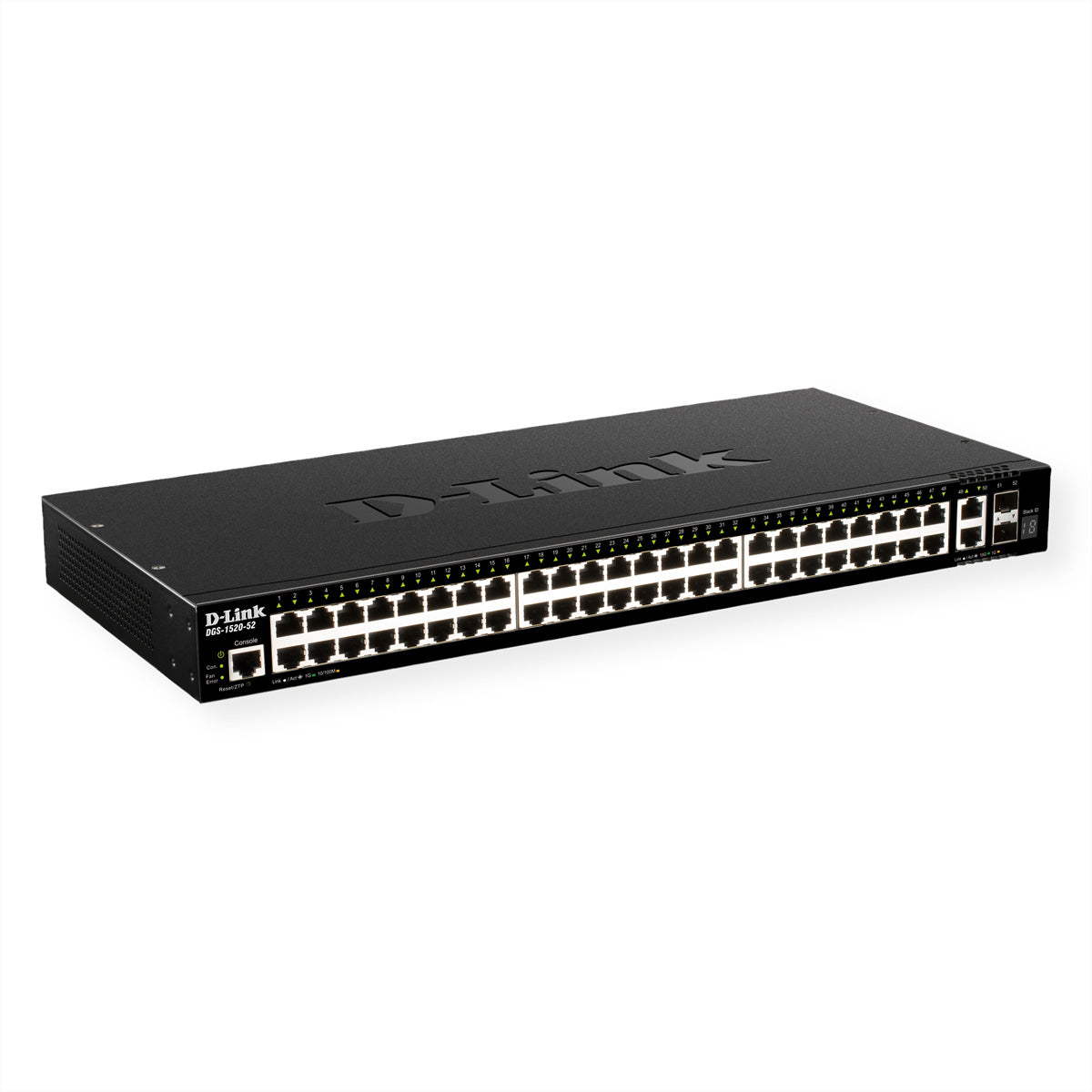 D-Link DGS-1520-52/E – Managed L3 Switch – 48× 1G + 2× 10G, 2× SFP+, 1U