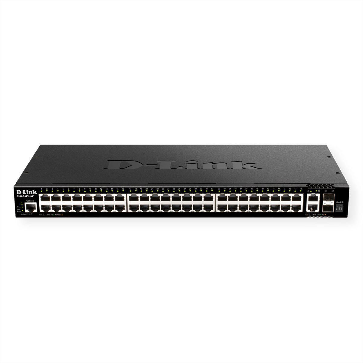 D-Link DGS-1520-52/E – Managed L3 Switch – 48× 1G + 2× 10G, 2× SFP+, 1U
