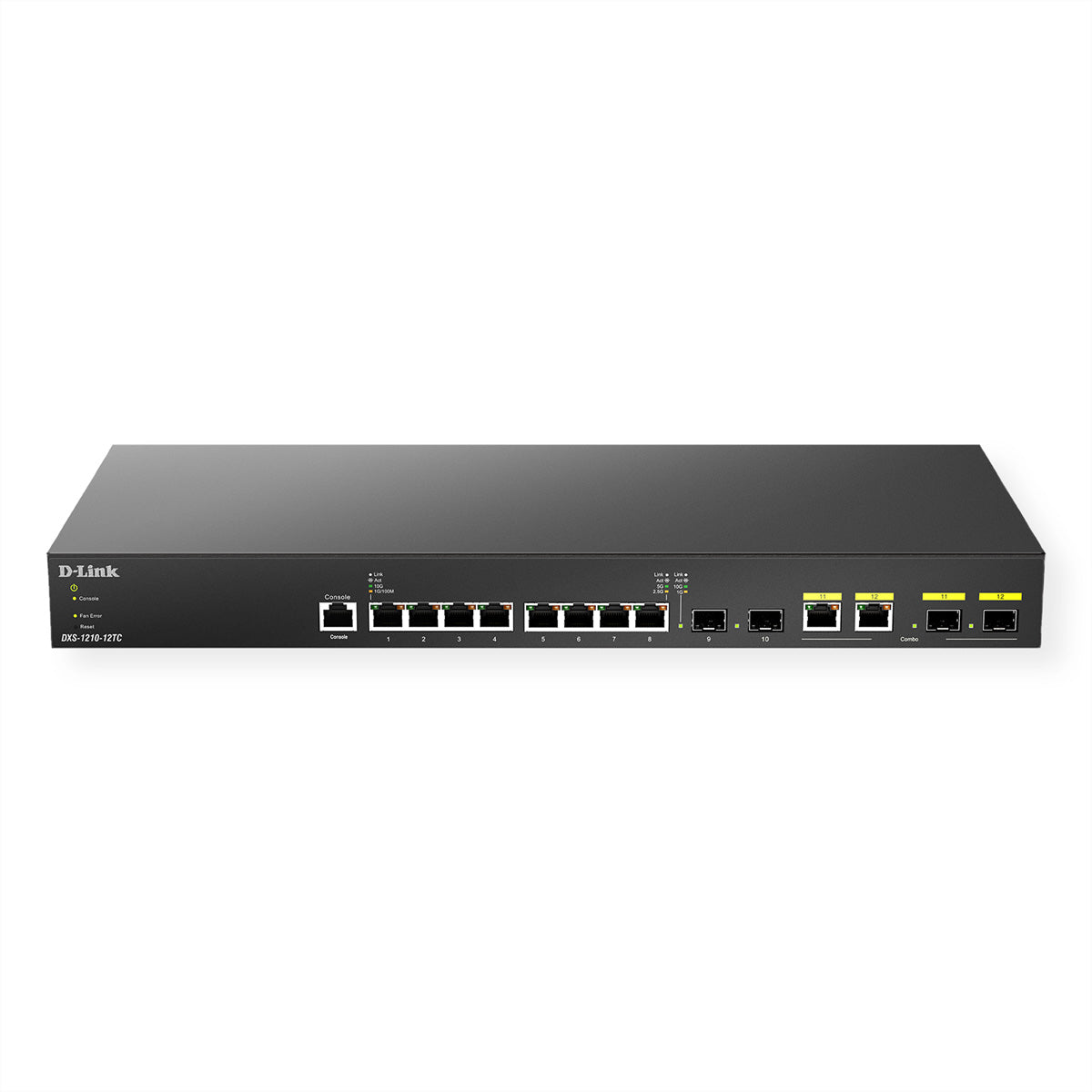 D-Link DXS-1210-12TC/E – Managed L2 Switch – 10× 10G, 2× SFP+, 19", 1U