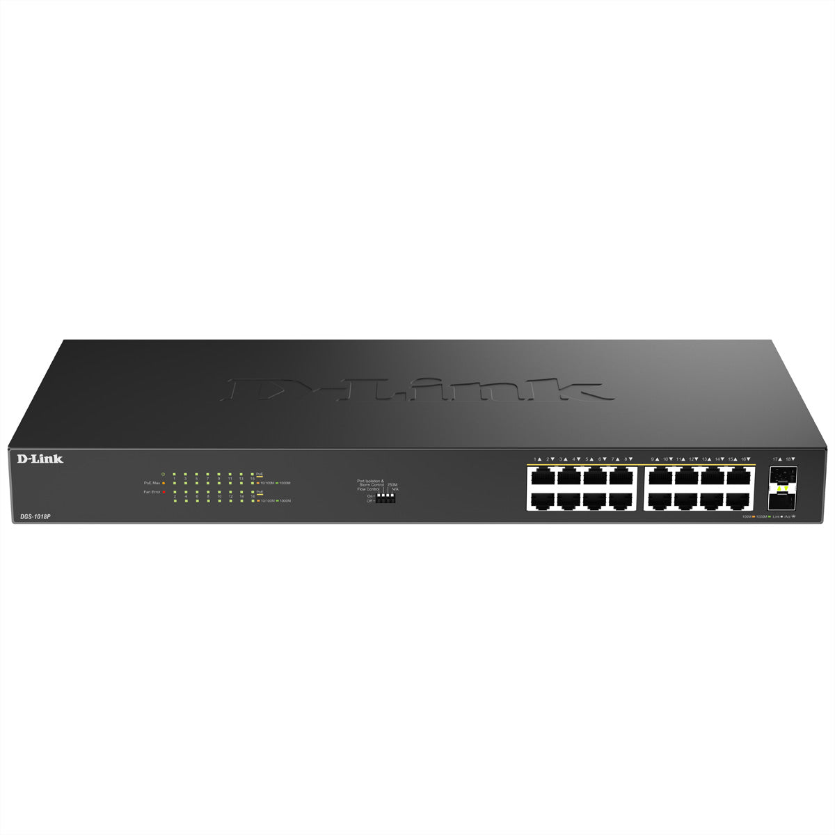 D-Link DGS-1530-28P/E – Managed Switch – 24×GbE, 4×SFP+, L2, PoE+ 370 W, 1U