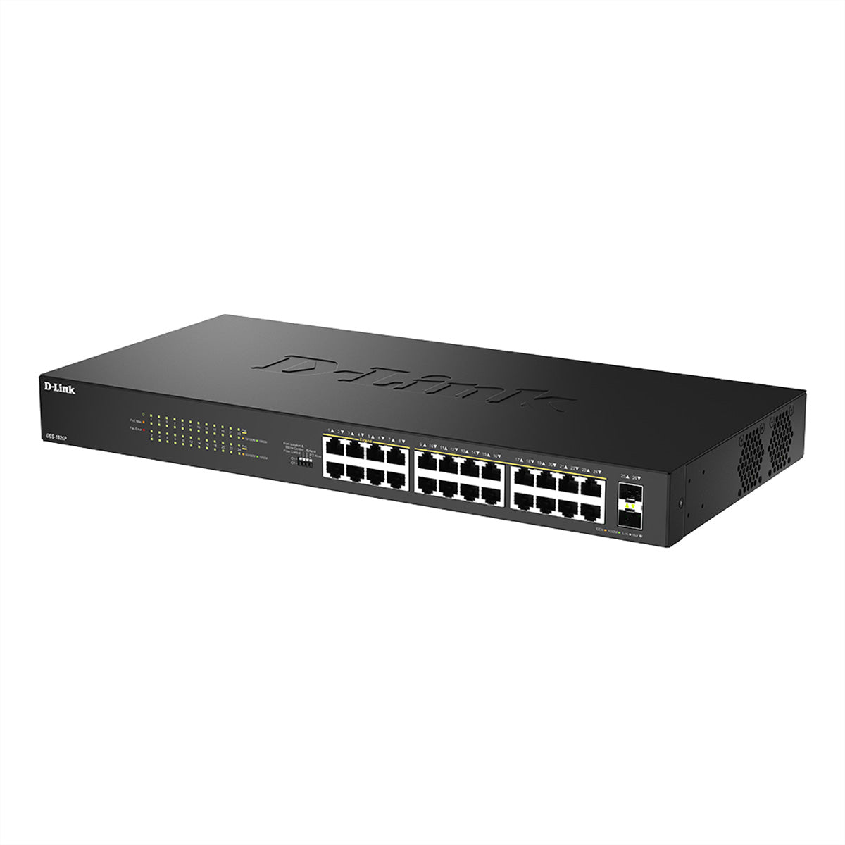 D-Link DGS-1026P/E – Managed Switch – 24×GbE, 2×SFP, L2, PoE+ 240 W