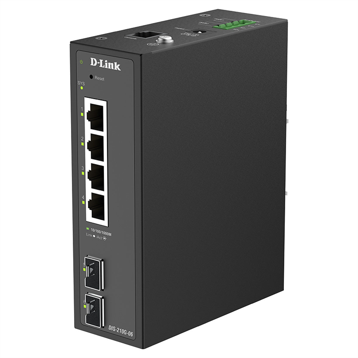 D-Link DIS-210G-06 – Managed L2/L3 Switch – 4× 1G, 2× SFP, Hutschiene