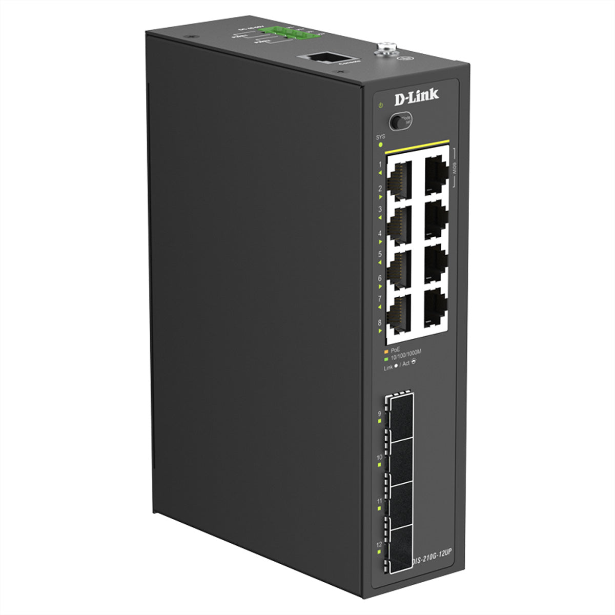 D-Link DIS-210G-12UP – Managed Switch – 8×GbE, 4×SFP, L2/L3, PoE++ 240 W