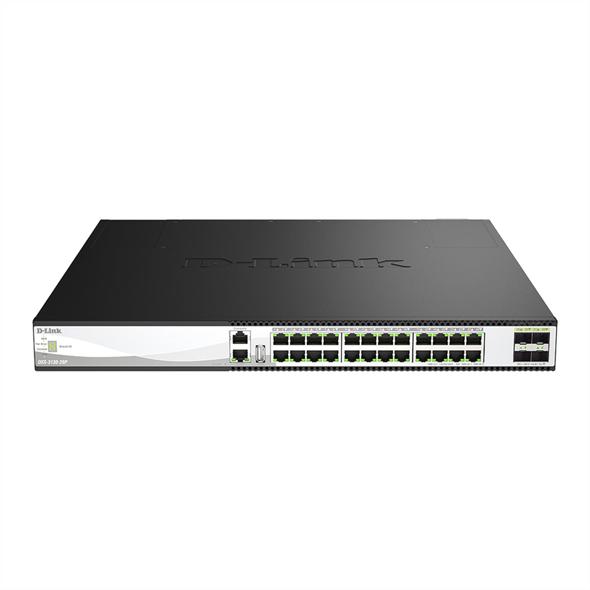 D-Link DXS-3130-28P/E – Managed Switch – 24×10G RJ45, 4×SFP28, L3, PoE++ 790 W, 1U