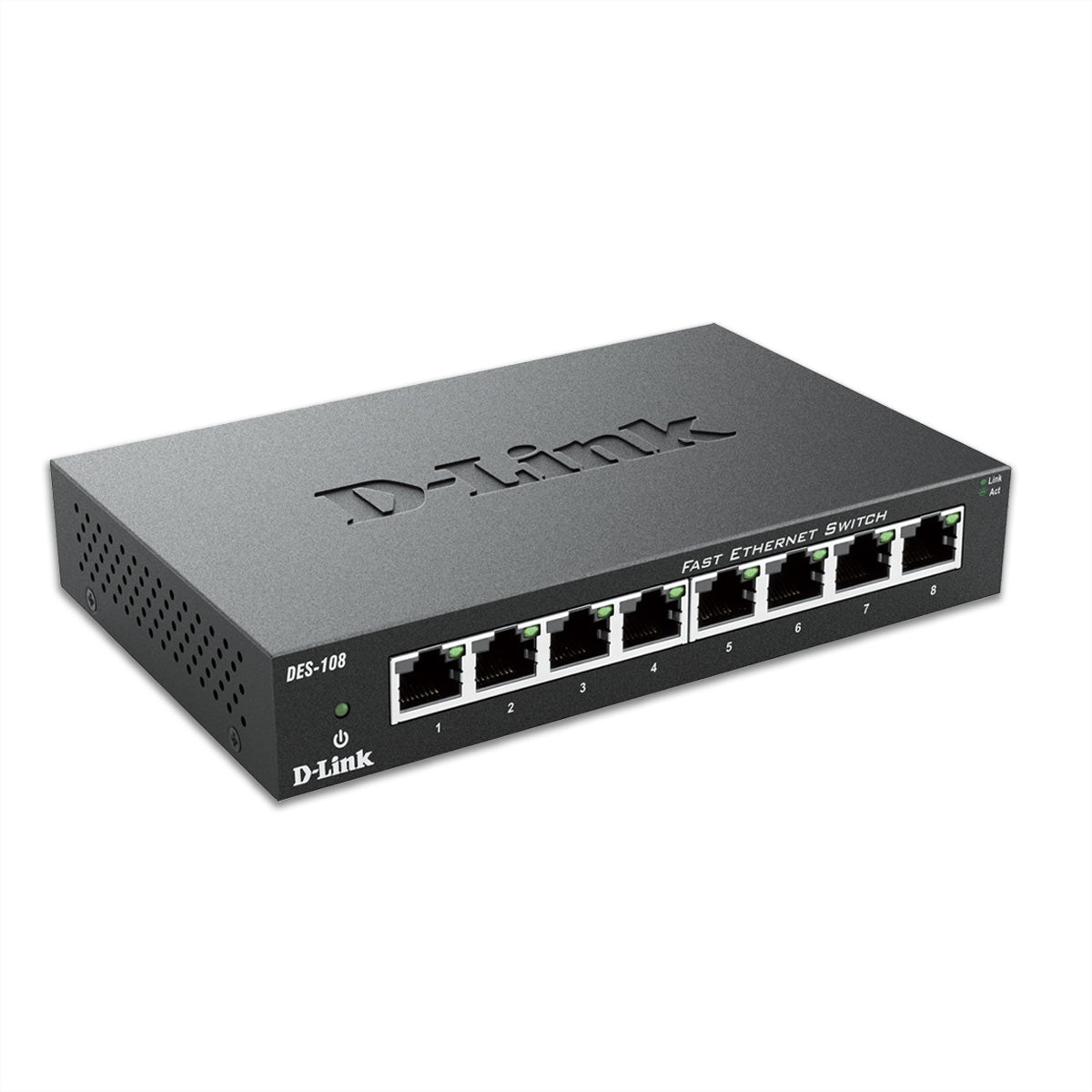 D-Link DES-108 8-Port Netzwerk-Switch – Fast Ethernet